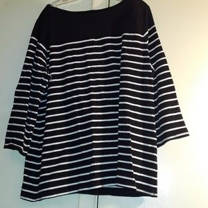 NWOT Womens Striped 3/4 Sleeve Top